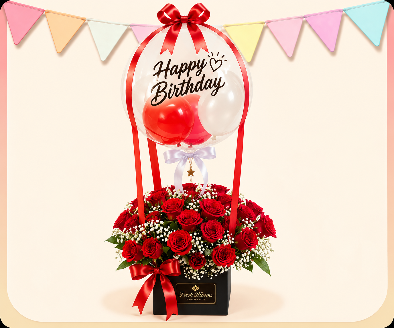 Balloons Flowers Bouquet