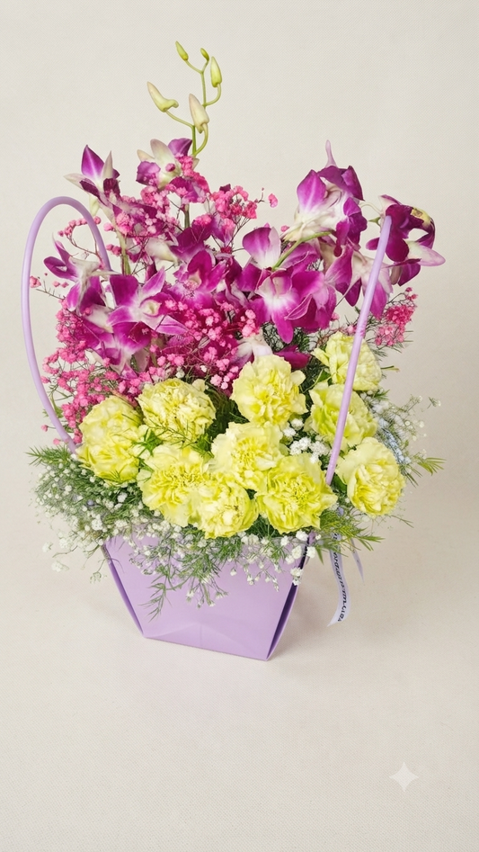 Orchid Carnation Bouquet