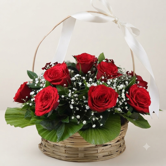 Red Roses basket