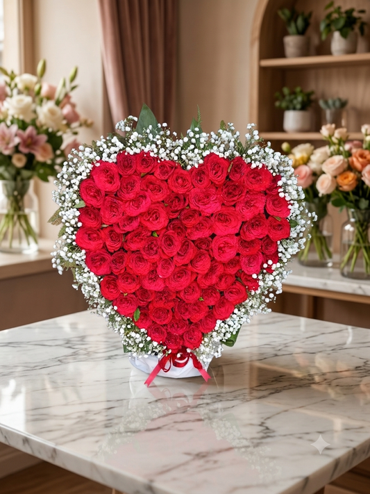 Heart shape Roses Bouquet