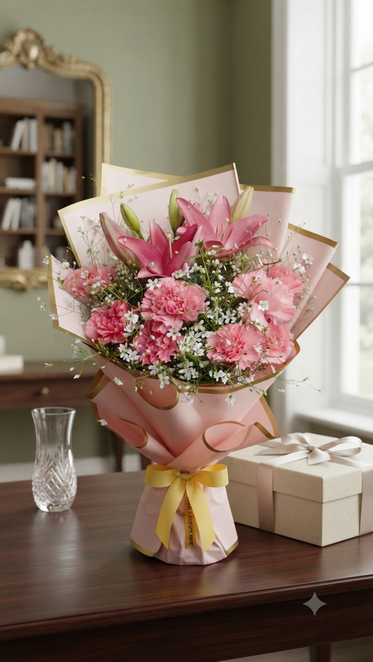 Carnations Lily Bouquet
