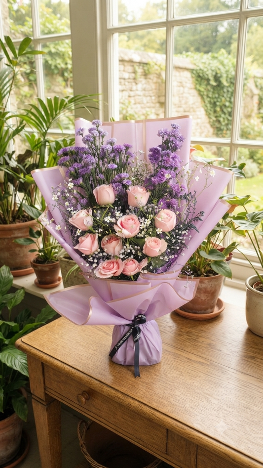 Sweet pink Roses Bunch
