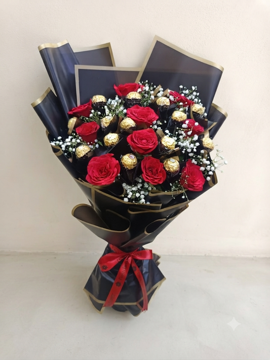 Red Rose Chocolate Bunch