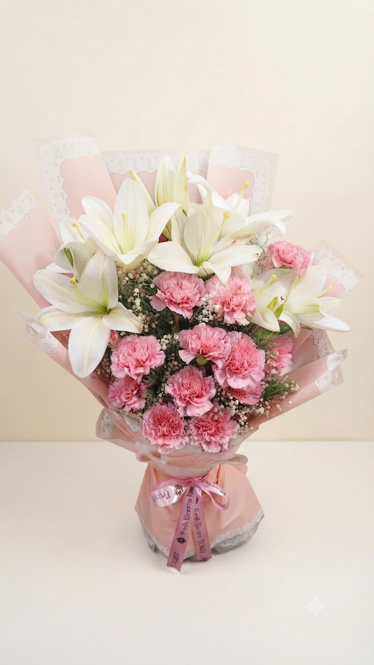 Lily & Carnations Bunch