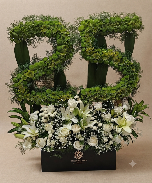 Premium Numerical Flowers Box