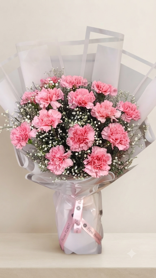 Pink Carnations Bunch