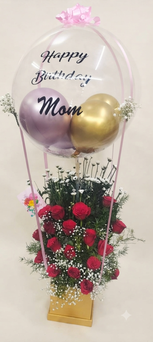 Balloons Flowers Bouquet
