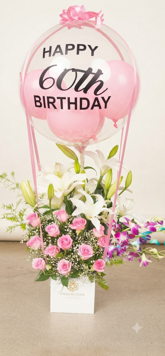 Blooms Flowers Balloons Bouquet