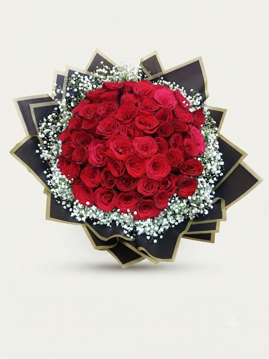 Premium Red Roses Anniversary Bouquet