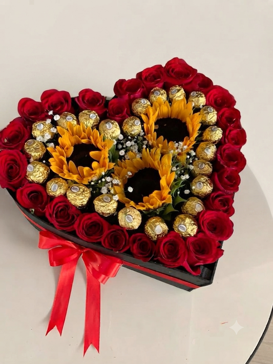 Chocolaty Heart Of Roses