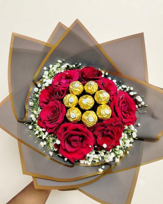 Cute & compact Rose chocolate Bunch