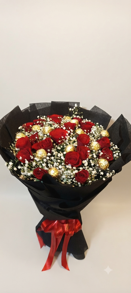 Exotic Roses Chocolate Bunch