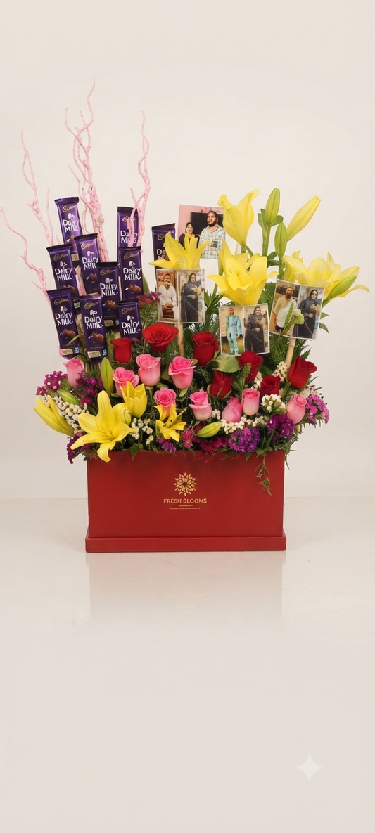 Mix flowers with Chocolate Bouquet