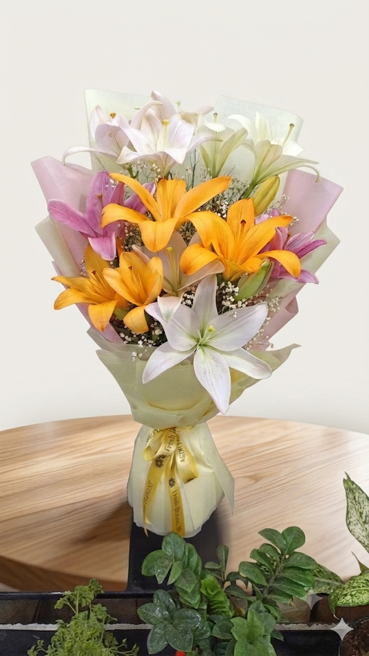 Mix Lilies Flowers Bouquet