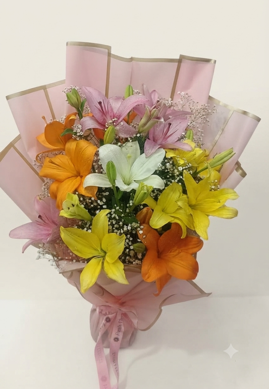 Mix Lilies Flowers Bouquet