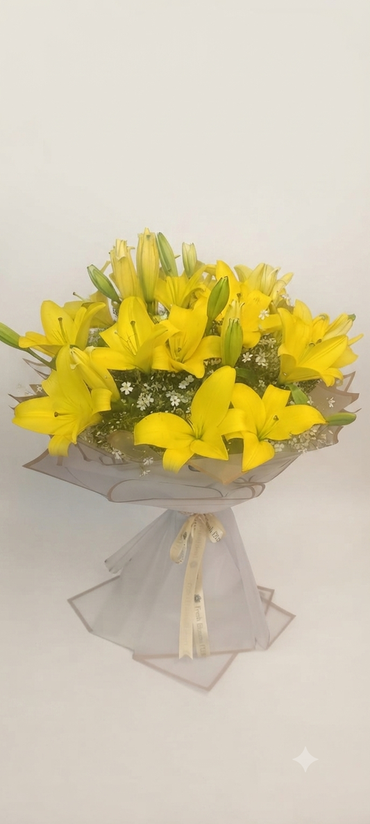 Exotic Yellow Lilies Bouquet