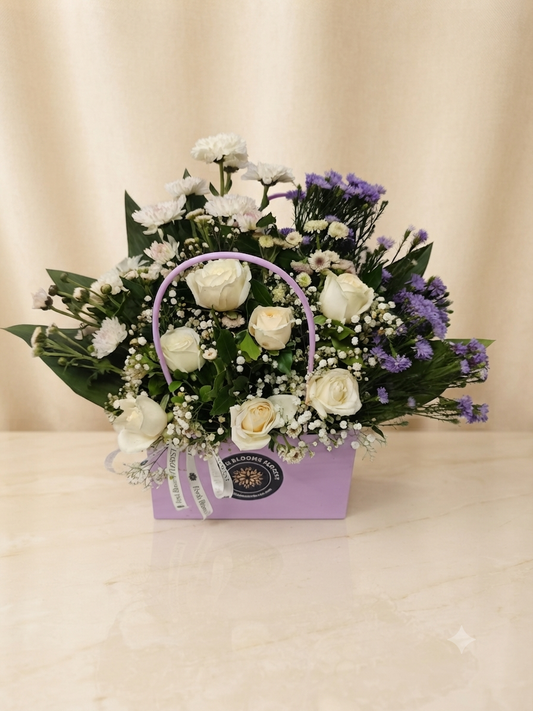 Perpel White Flowers Bouquet