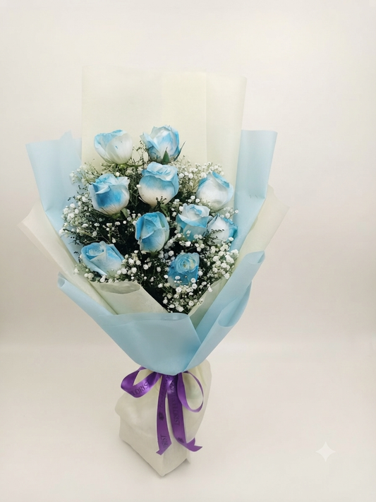Blossom Blue Rose Bunch