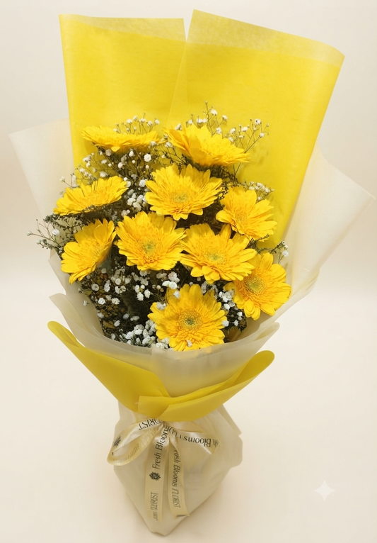 Yellow Jerbera Bouquet