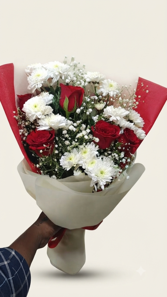 Red white Flower Bunch