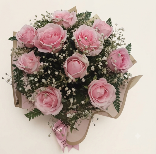 Exotic Pink Roses Bouquet