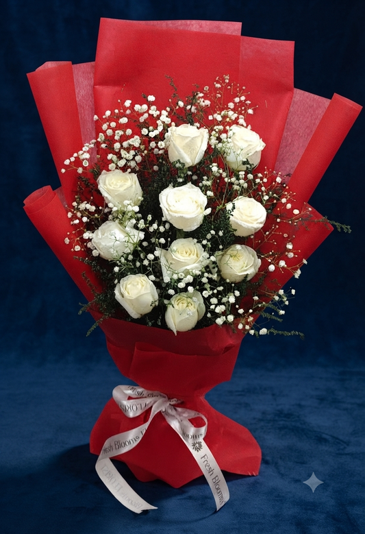 White Roses Bunch