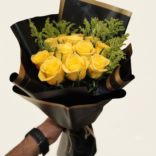 Exotic Yellow Roses Bunch