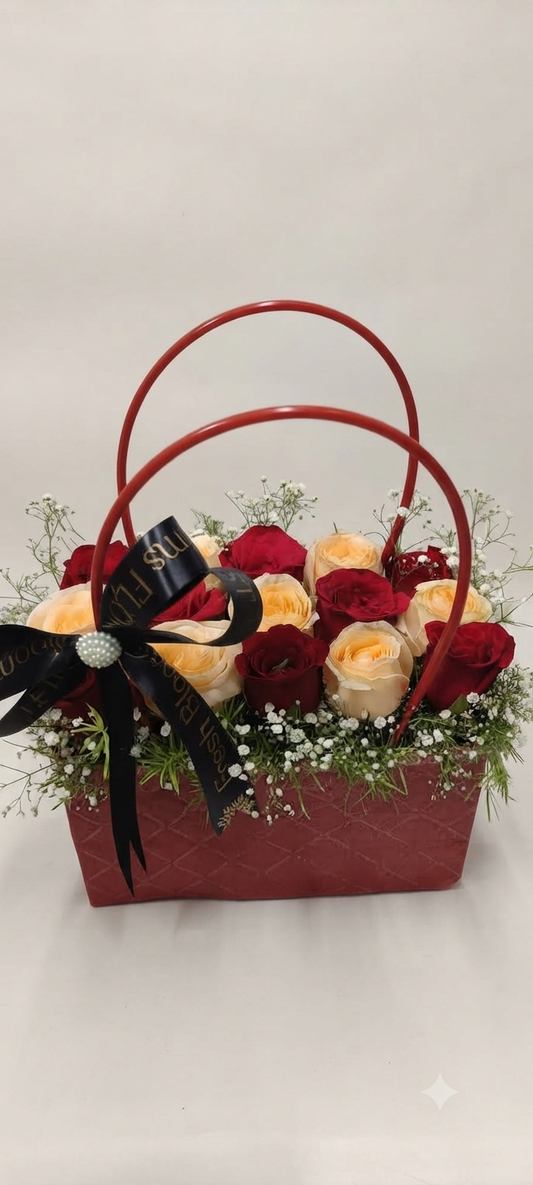 Pastel peach Roses Bouquet
