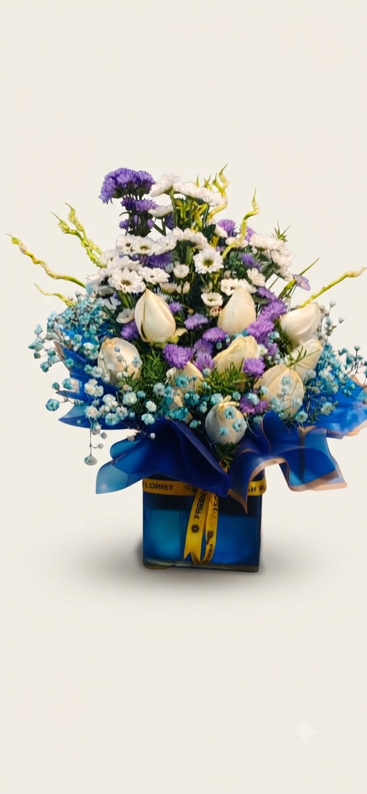 Blue White Mini Bouquet