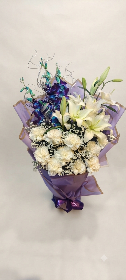 Lily Orchid Carnation Bouquet