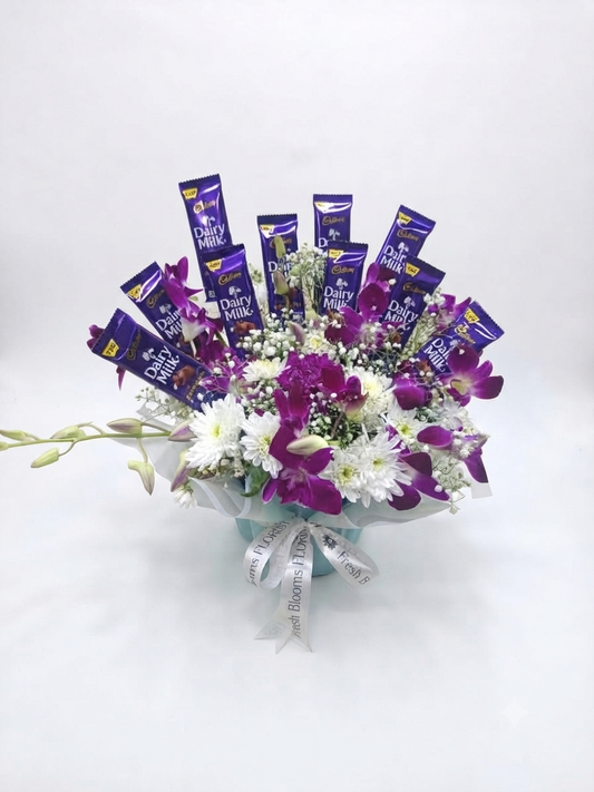 Chocolate With Flowers Bouquet
