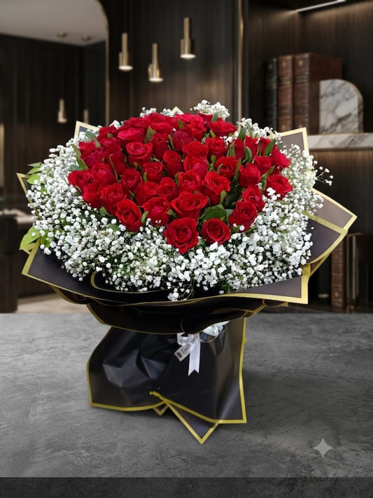 Luxury Red Roses Bunch